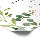 Eukalyptus Floral Probe Dinner Begrüßung Poster (Ecke)