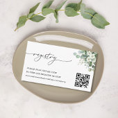 Eukalyptus Floral QR Code Wedding Gift Registry Begleitkarte