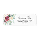 Eukalyptus Floral Rücksendeadresse (Vorne)