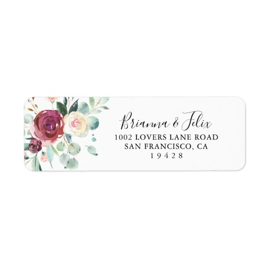 Eukalyptus Floral Rücksendeadresse (Vorne)