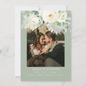 Eukalyptus Floral Sage Green Rett Date Card Einladung (Rückseite)