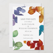 Eukalyptus floral save the date (Vorderseite)
