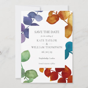 Eukalyptus floral save the date