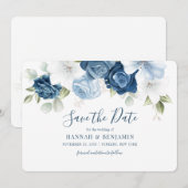Eukalyptus floral save the date (Vorne/Hinten)