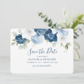 Eukalyptus floral save the date (Stehend Vorderseite)