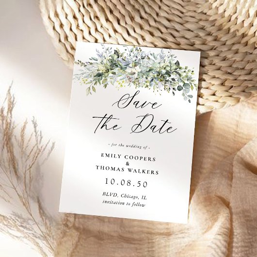 Eukalyptus Floral Save the Date