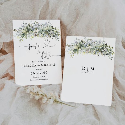 Eukalyptus Floral Save the Date