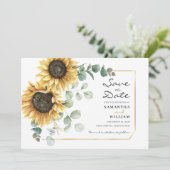 Eukalyptus floral save the date (Stehend Vorderseite)