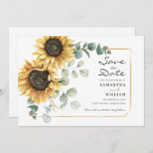 Eukalyptus floral save the date (Vorne/Hinten)