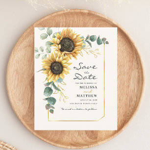 Eukalyptus floral Save the Date Flyer