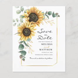 Eukalyptus floral Save the Date Flyer