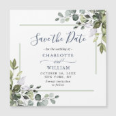 Eukalyptus floral Save the Date Magnetkarte (Vorderseite)
