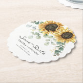 Eukalyptus floral Save the Date Untersetzer (angewinkelt)