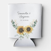 Eukalyptus floral Script-Gastgeschenk Hochzeit Dosenkühler (Vorderseite)