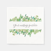 Eukalyptus Floral Serviette (Vorderseite)