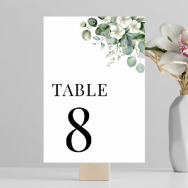 Eukalyptus Floral Summer Greenerity Table 8 Weddin Tischnummer