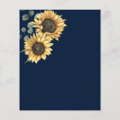 Eukalyptus Floral Sunflower Brautparty Einladung (Rückseite)