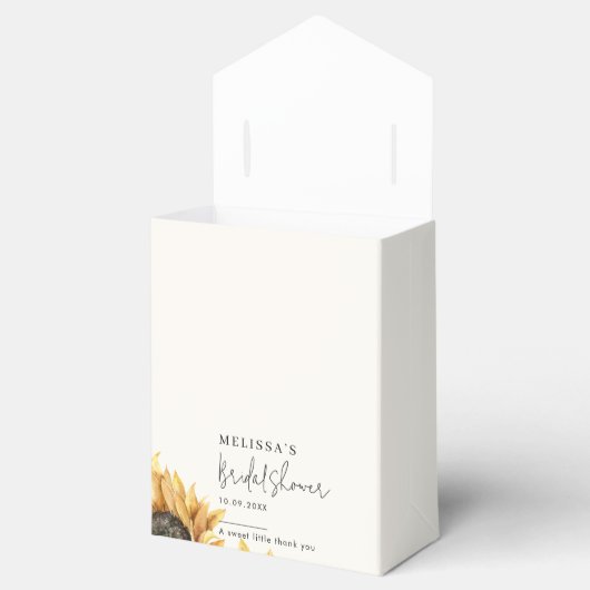 Eukalyptus Floral Sunflower Brautparty Geschenkschachtel (Geöffnet)
