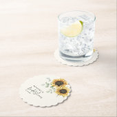 Eukalyptus Floral Sunflower Brautparty Untersetzer (Vor Ort)
