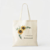 Eukalyptus Floral Sunflower Bridesmaid Gefallen Tragetasche (Vorne)