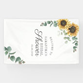 Eukalyptus Floral Sunflower Script-Brautparty Banner (Horizontal)