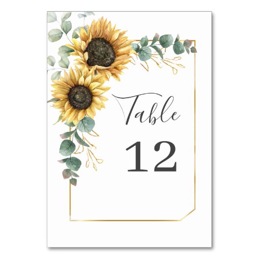 Eukalyptus floral Tischnummer (Rückseite)