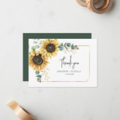 Eukalyptus floral Vielen Dank Mitteilungskarte (Vorderseite/Rückseite Beispiel)