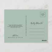 Eukalyptus Floral Vielen Dank Postkarte (Rückseite)