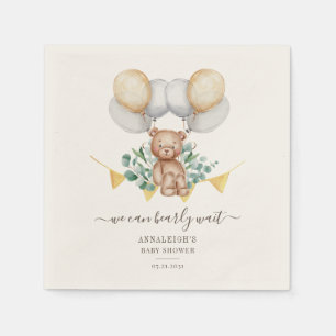Eukalyptus Floral Watercolor Script Baby Shooting Serviette