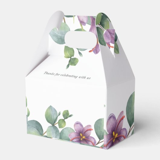 Eukalyptus Floral Watercolor Script-Brautparty Geschenkschachtel (Rückseite)