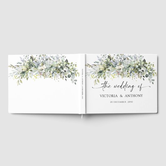 Eukalyptus Floral Wedding Ceremony Gästebuch (Voll)