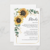 Eukalyptus floral Wedding Details Begleitkarte (Vorne/Hinten)