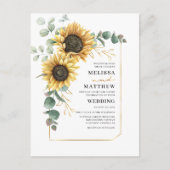 Eukalyptus floral Wedding Einladungspostkarte (Vorderseite)