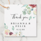 Eukalyptus Floral Wedding Geschenkanhänger (Vorderseite)