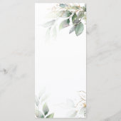 Eukalyptus Floral Wedding Menu Menükarte (Rückseite)