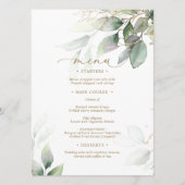 Eukalyptus Floral Wedding Menu Menükarte (Vorderseite)