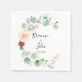 Eukalyptus Floral Wedding Napkin Serviette (Vorderseite)
