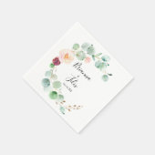 Eukalyptus Floral Wedding Napkin Serviette (Ecke)