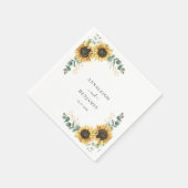 Eukalyptus floral Wedding Paper Serviette (Ecke)