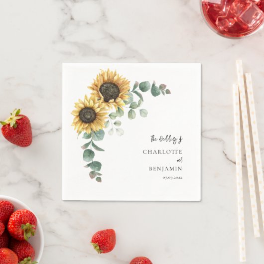 Eukalyptus floral Wedding Paper Serviette (Beispiel)