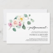 Eukalyptus Floral Wedding Postponation Einladung (Vorderseite)