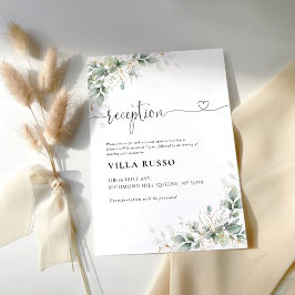 Eukalyptus Floral Wedding Reception Enclosure Card Begleitkarte