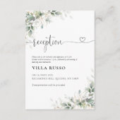 Eukalyptus Floral Wedding Reception Enclosure Card Begleitkarte (Vorderseite)