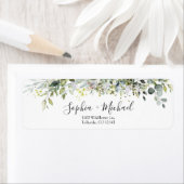 Eukalyptus Floral Wedding Return Address Label (Insitu)