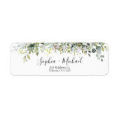 Eukalyptus Floral Wedding Return Address Label (Vorne)