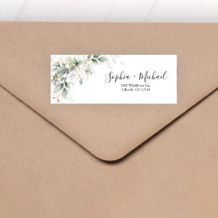 Eukalyptus Floral Wedding Return Address Label