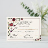 Eukalyptus floral Wedding RSVP Card Karte (Stehend Vorderseite)