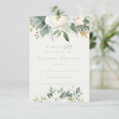 Eukalyptus Floral Wedding RSVP Enclosure Card Begleitkarte (Stehend Vorderseite)