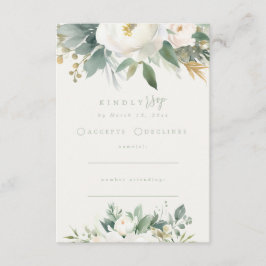 Eukalyptus Floral Wedding RSVP Enclosure Card Begleitkarte