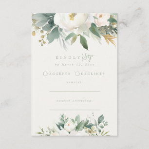 Eukalyptus Floral Wedding RSVP Enclosure Card Begleitkarte